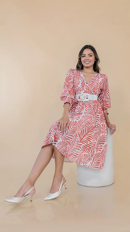 VESTIDO DAMA ALFORZAS - 023803
