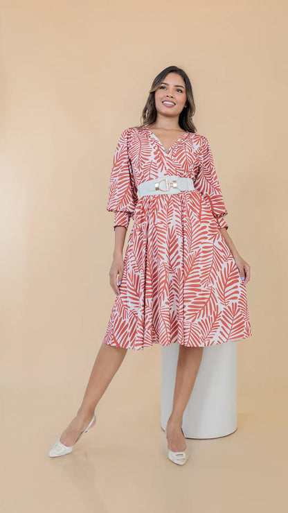 VESTIDO DAMA ALFORZAS - 023803