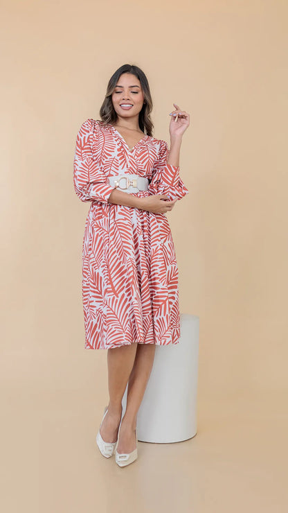 VESTIDO DAMA ALFORZAS - 023803