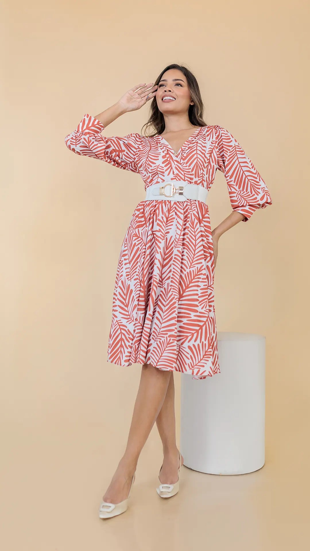 VESTIDO DAMA ALFORZAS - 023803