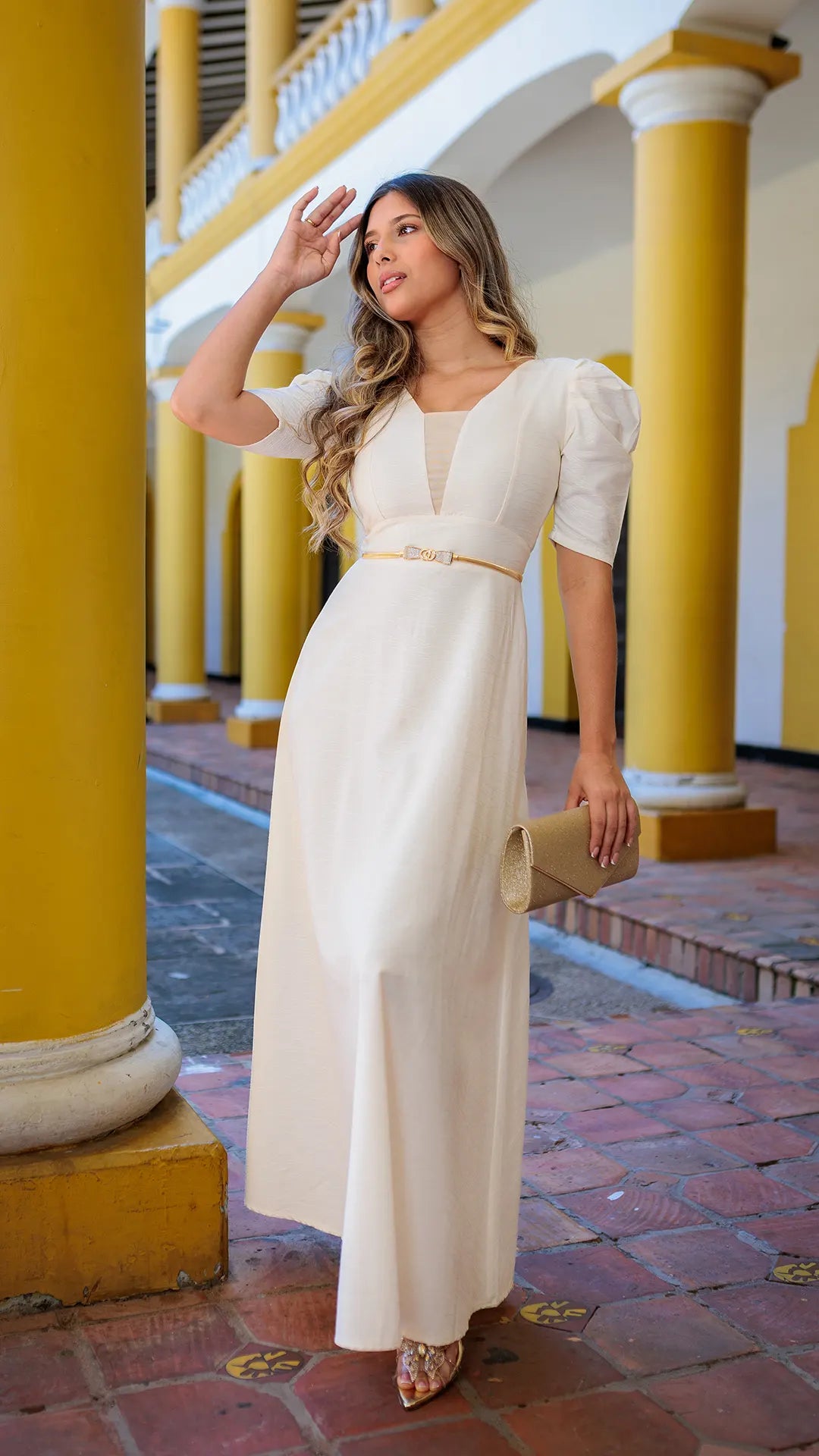 VESTIDO DAMA ESCOTE - 023813