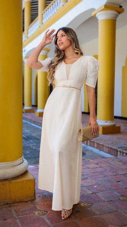 VESTIDO DAMA ESCOTE - 023813
