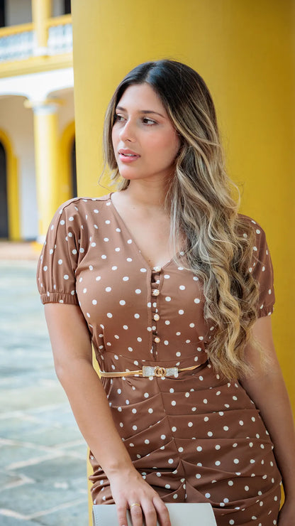 VESTIDO DAMA PLIEGUES - 023816