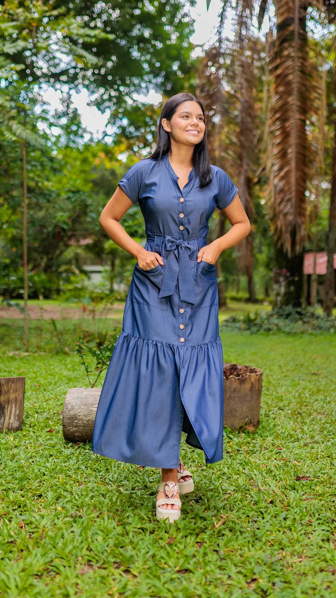 VRESTIDO DAMA CAMISERO CHAMBRAY - 023833