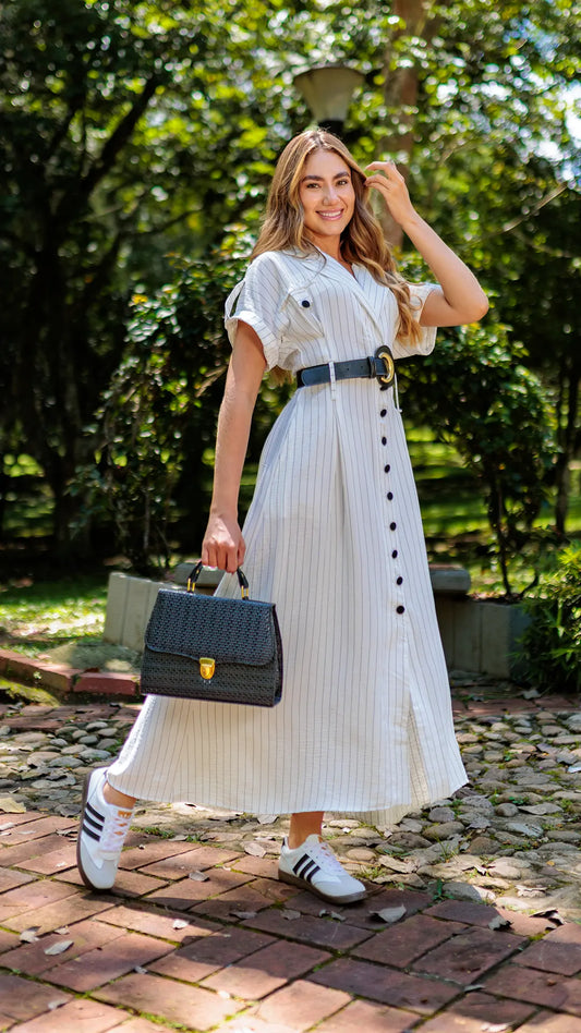 VESTIDO DAMA RAYAS - 023834