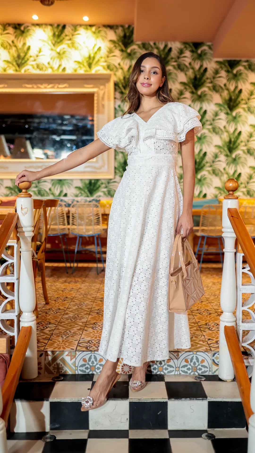 VESTIDO DAMA MANGA GOLAS- 023841