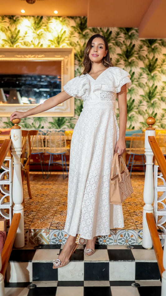 VESTIDO DAMA MANGA GOLAS- 023841