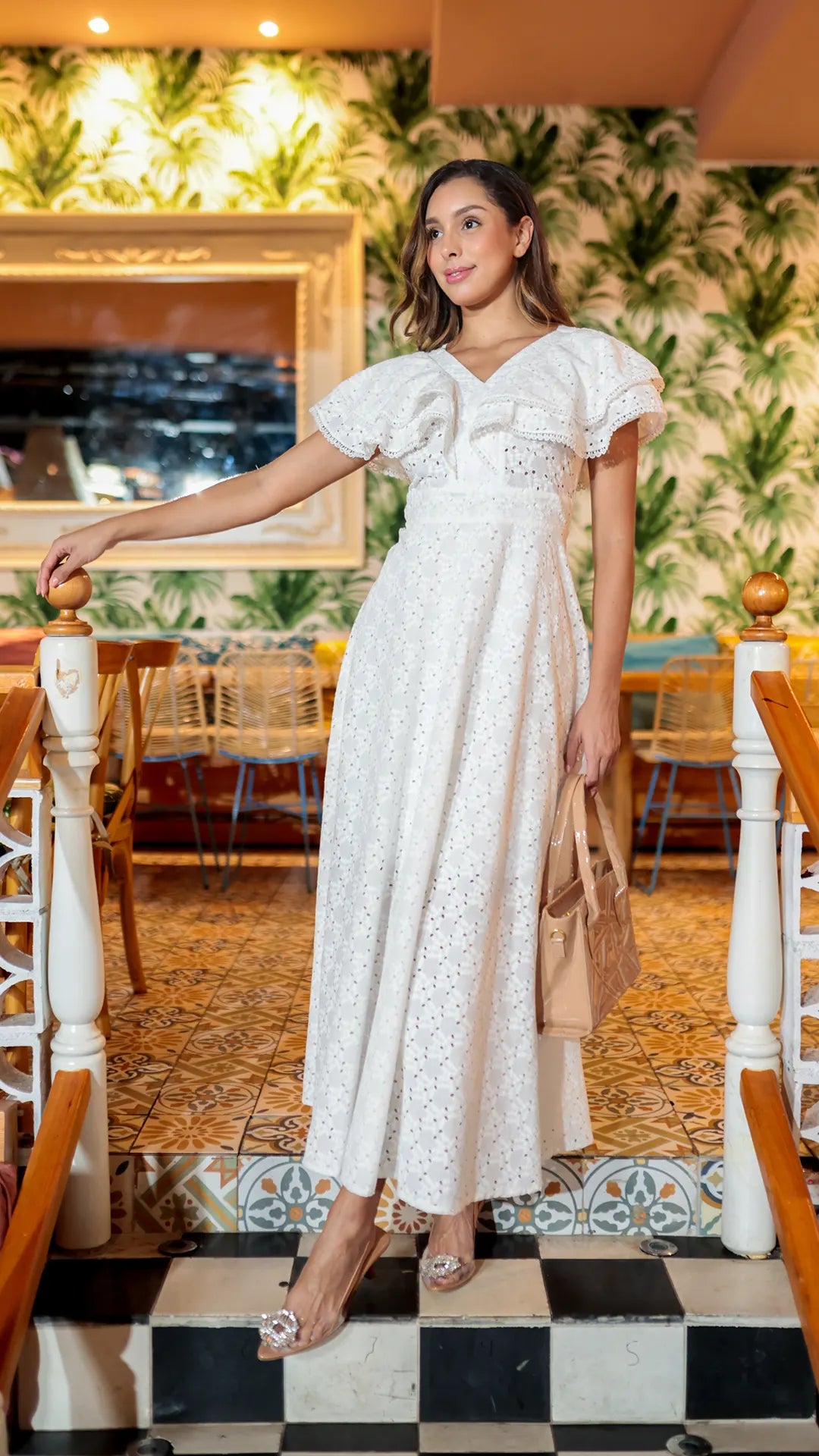 VESTIDO DAMA MANGA GOLAS- 023841