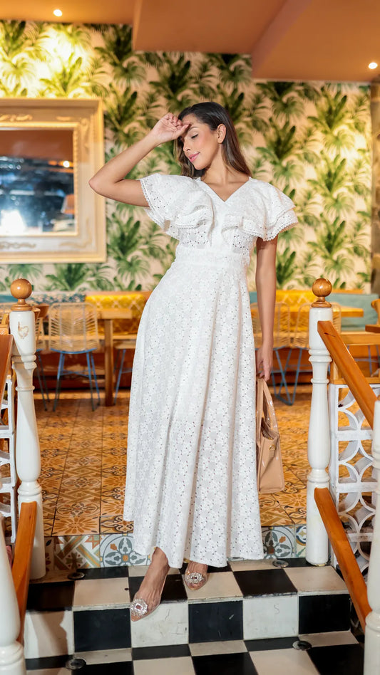 VESTIDO DAMA MANGA GOLAS- 023841