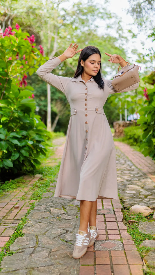 VESTIDO DAMA CHAPETAS - 023844