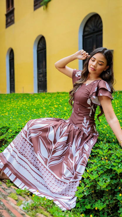 VESTIDO DAMA CON ZOCALO- 023849