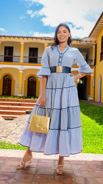 VESTIDO DAMA RAYAS - 023852