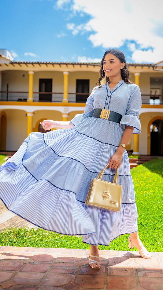 VESTIDO DAMA RAYAS - 023852