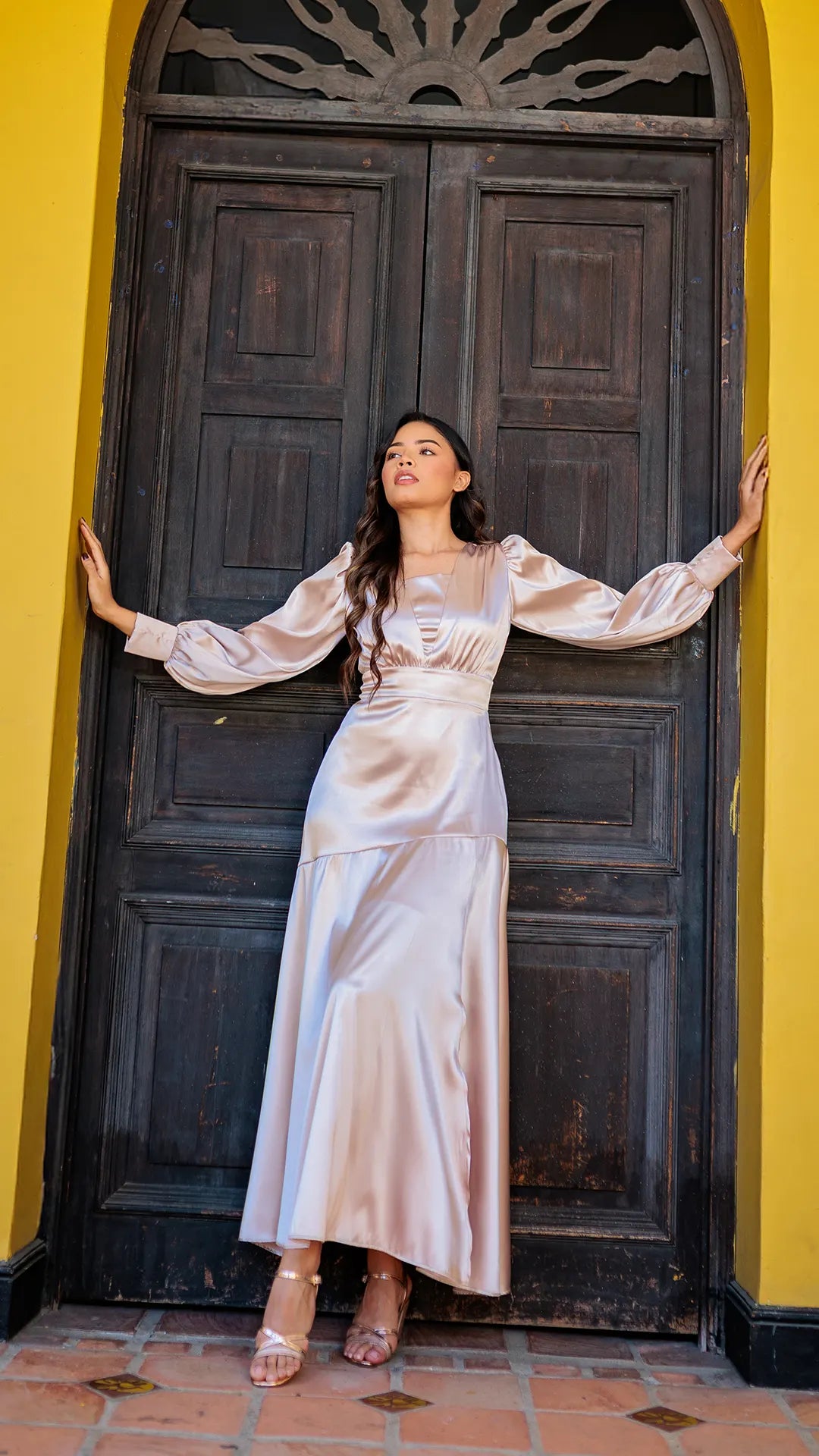 VESTIDO DAMA SATINADO - 023859