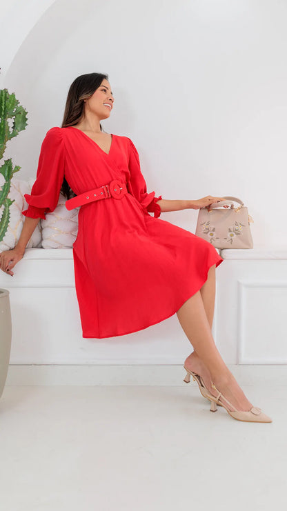VESTIDO DAMA CRUZADO- 023861
