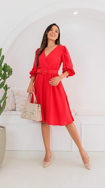 VESTIDO DAMA CRUZADO- 023861