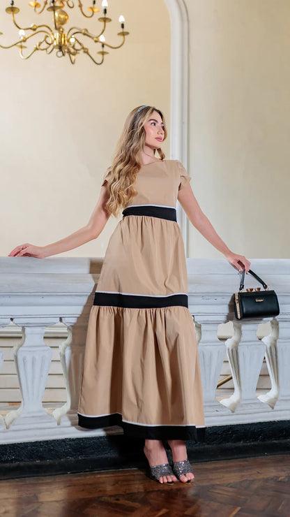 VESTIDO DAMA COMBINADO - 023866