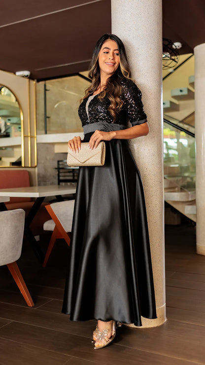 VESTIDO DAMA LENTEJUELA- 023871