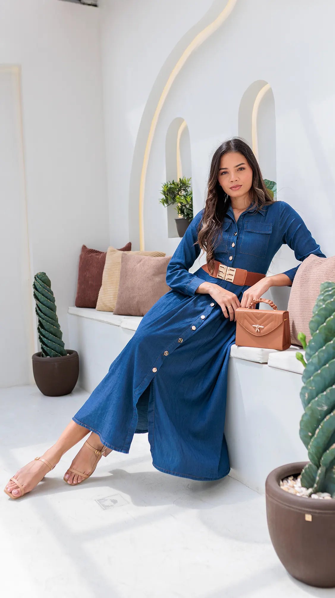 VESTIDO DAMA CHAMBRAY- 023874