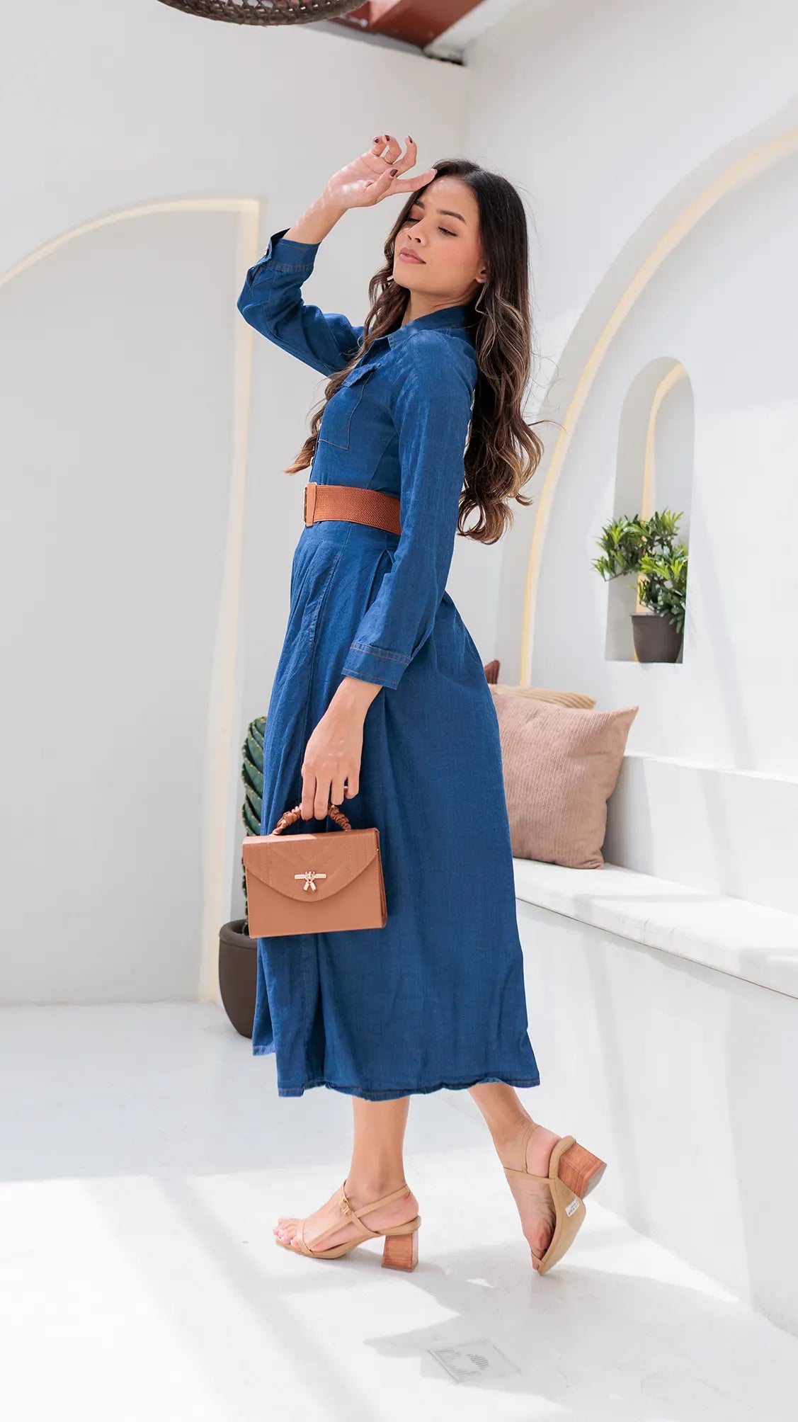 VESTIDO DAMA CHAMBRAY- 023874