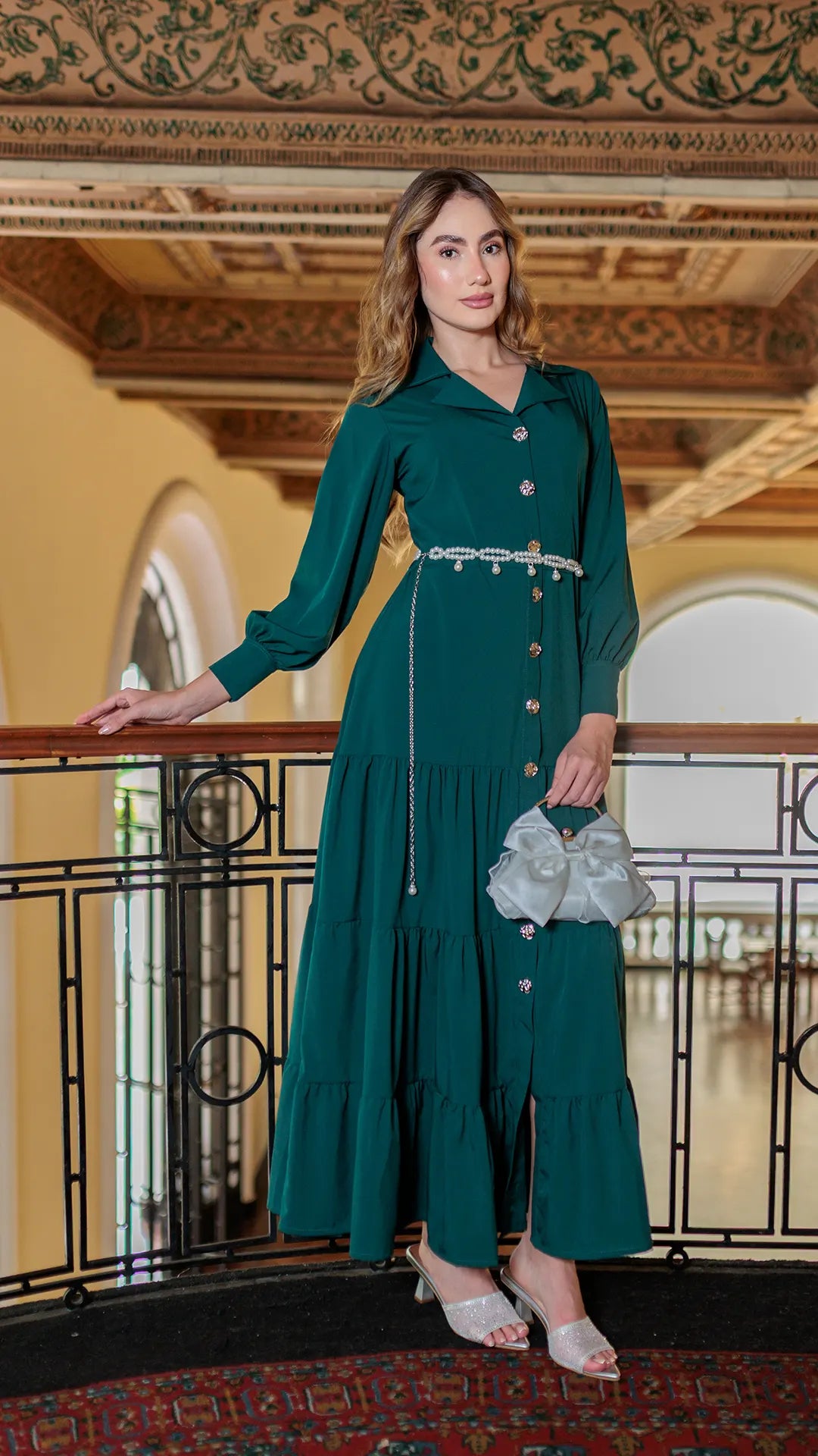 VESTIDO DAMA LARGO GOLAS- 023891