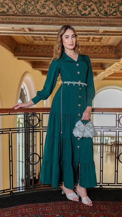 VESTIDO DAMA LARGO GOLAS- 023891