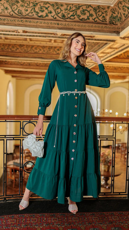 VESTIDO DAMA LARGO GOLAS- 023891