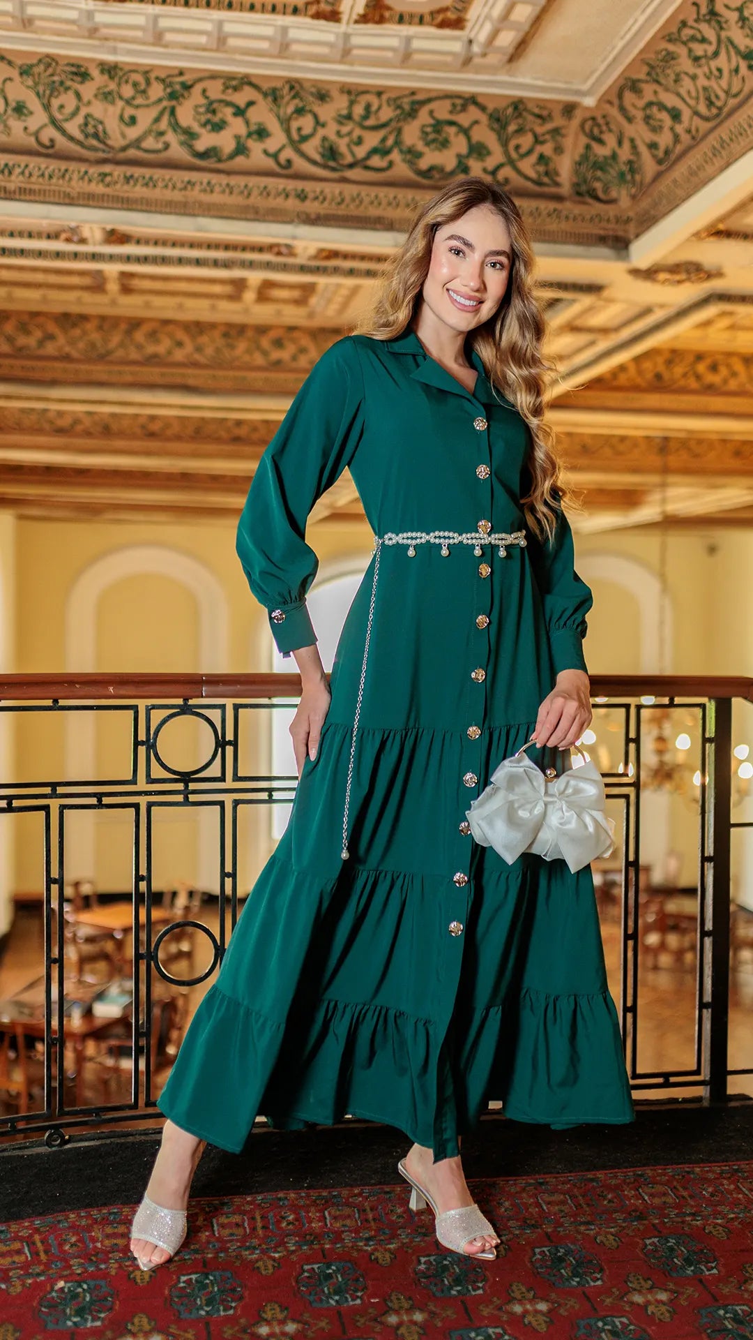 VESTIDO DAMA LARGO GOLAS- 023891