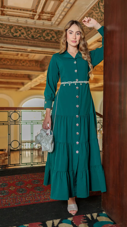 VESTIDO DAMA LARGO GOLAS- 023891