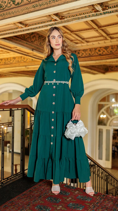 VESTIDO DAMA LARGO GOLAS- 023891