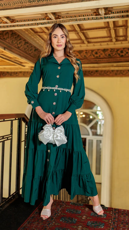 VESTIDO DAMA LARGO GOLAS- 023891