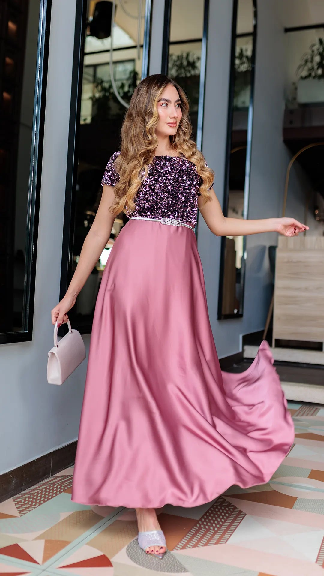 VESTIDO DAMA LENTEJUELA- 023892