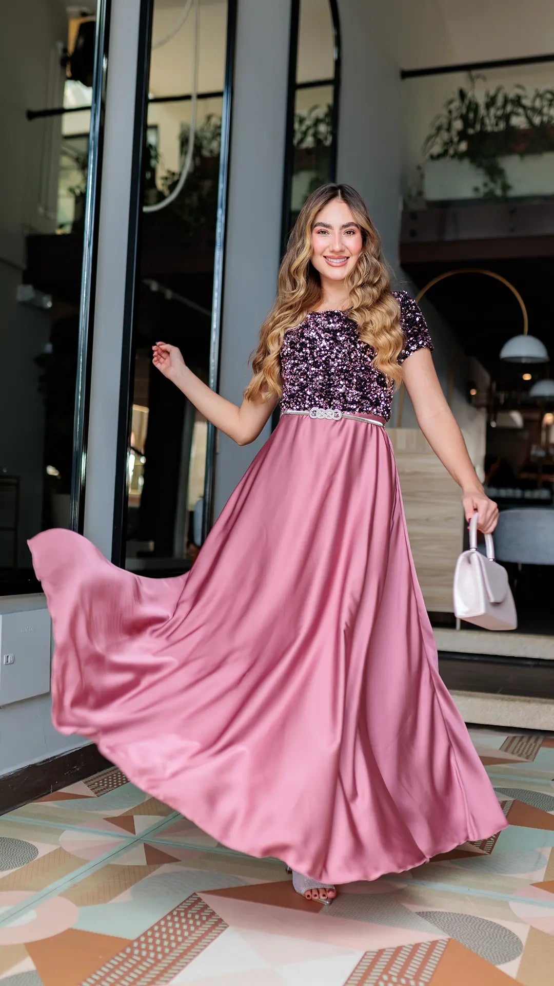 VESTIDO DAMA LENTEJUELA- 023892