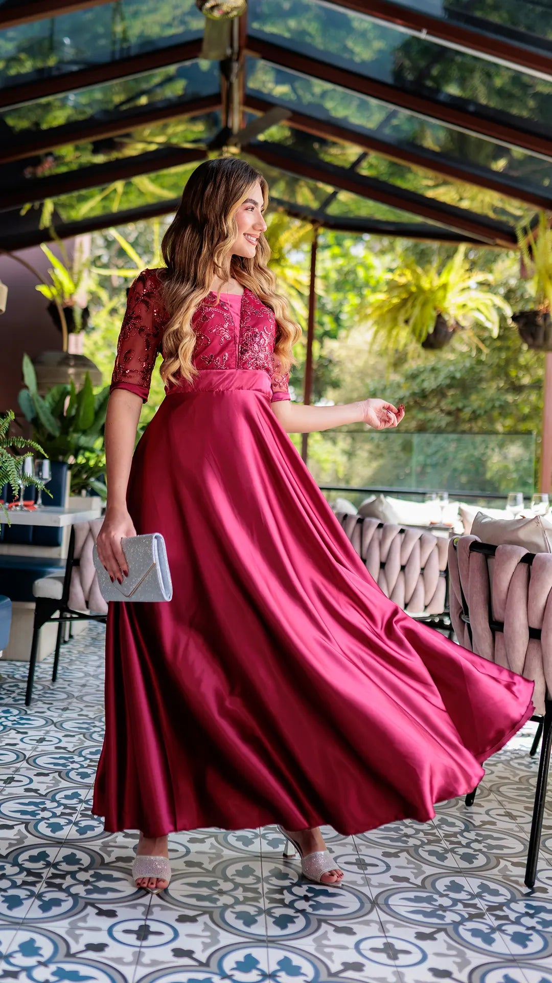 VESTIDO DAMA LARGO- 023899