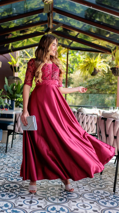 VESTIDO DAMA LARGO- 023899