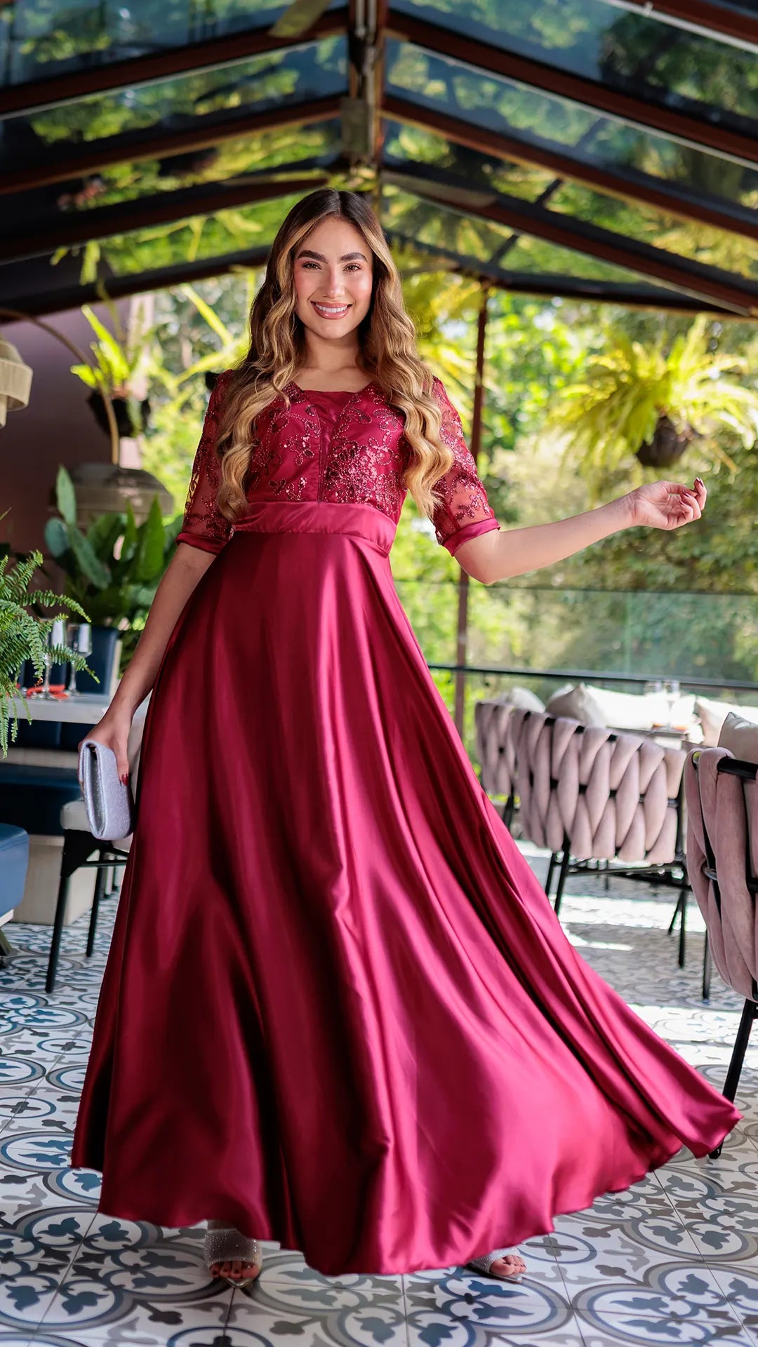 VESTIDO DAMA LARGO- 023899