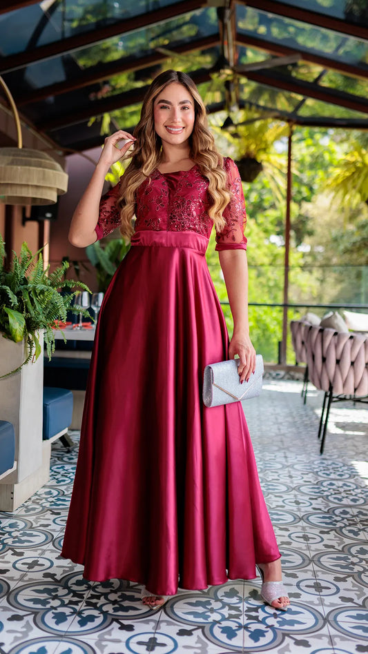VESTIDO DAMA LARGO- 023899