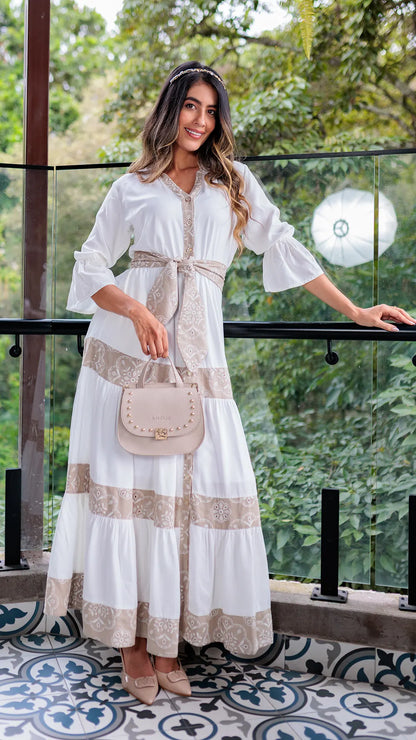 VESTIDO DAMA GOLAS LINO -023901