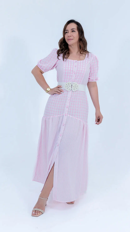 VESTIDO DAMA CUADROS- 023926