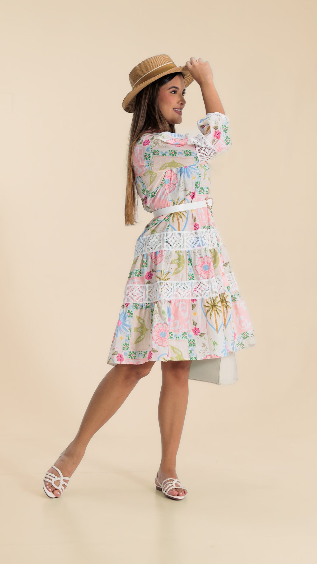 VESTIDO DAMA 3/4- 023928