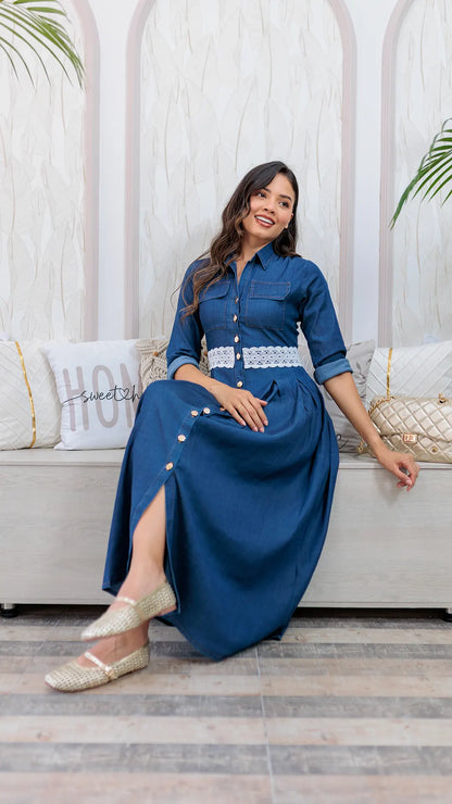 VESTIDO DAMA LARGO- 023935