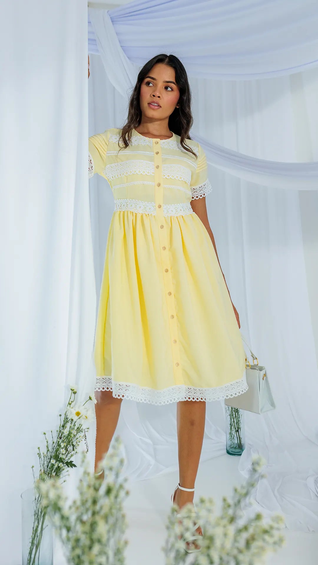 VESTIDO DAMA ALFORZAS- 023948