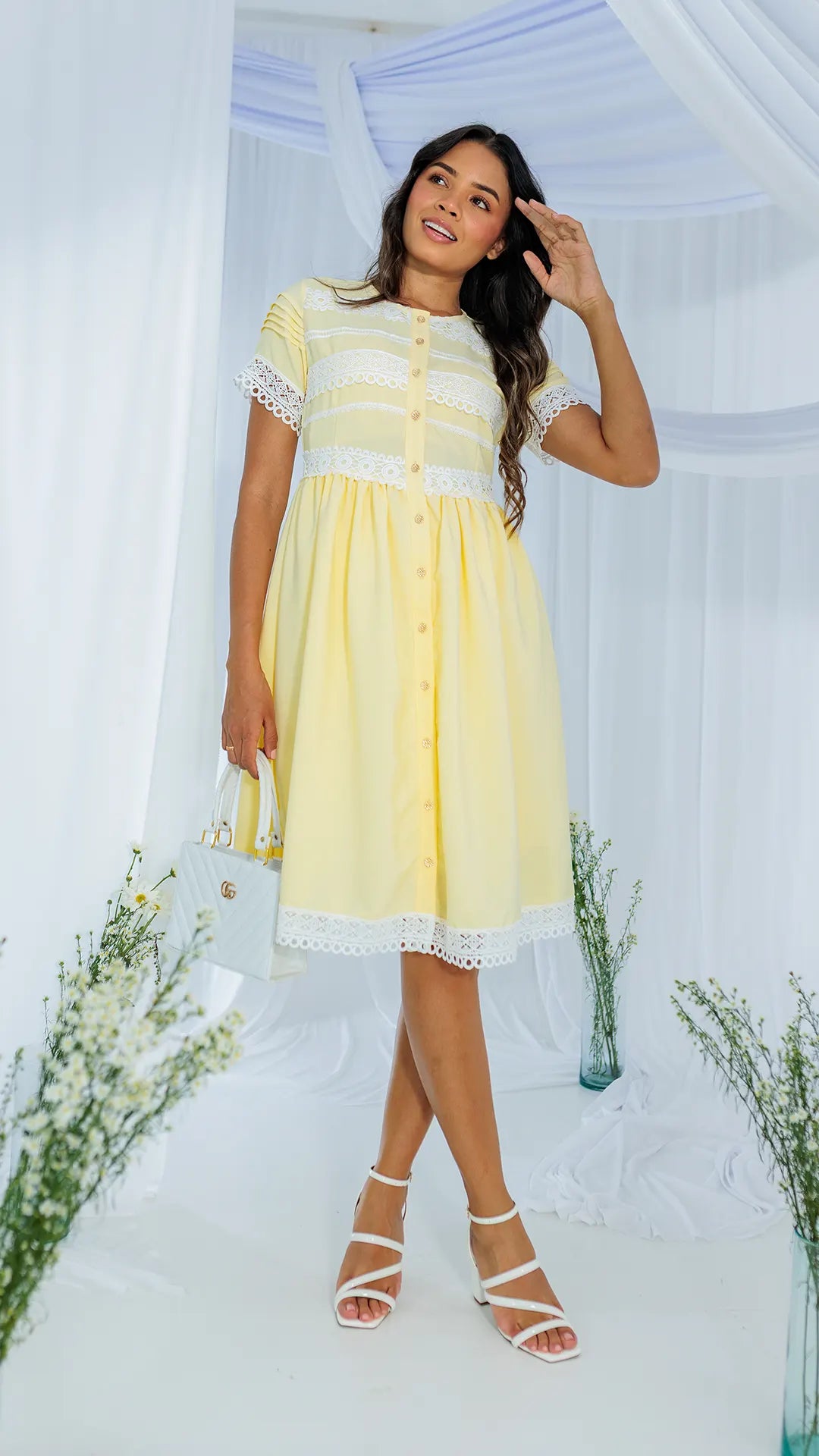 VESTIDO DAMA ALFORZAS- 023948