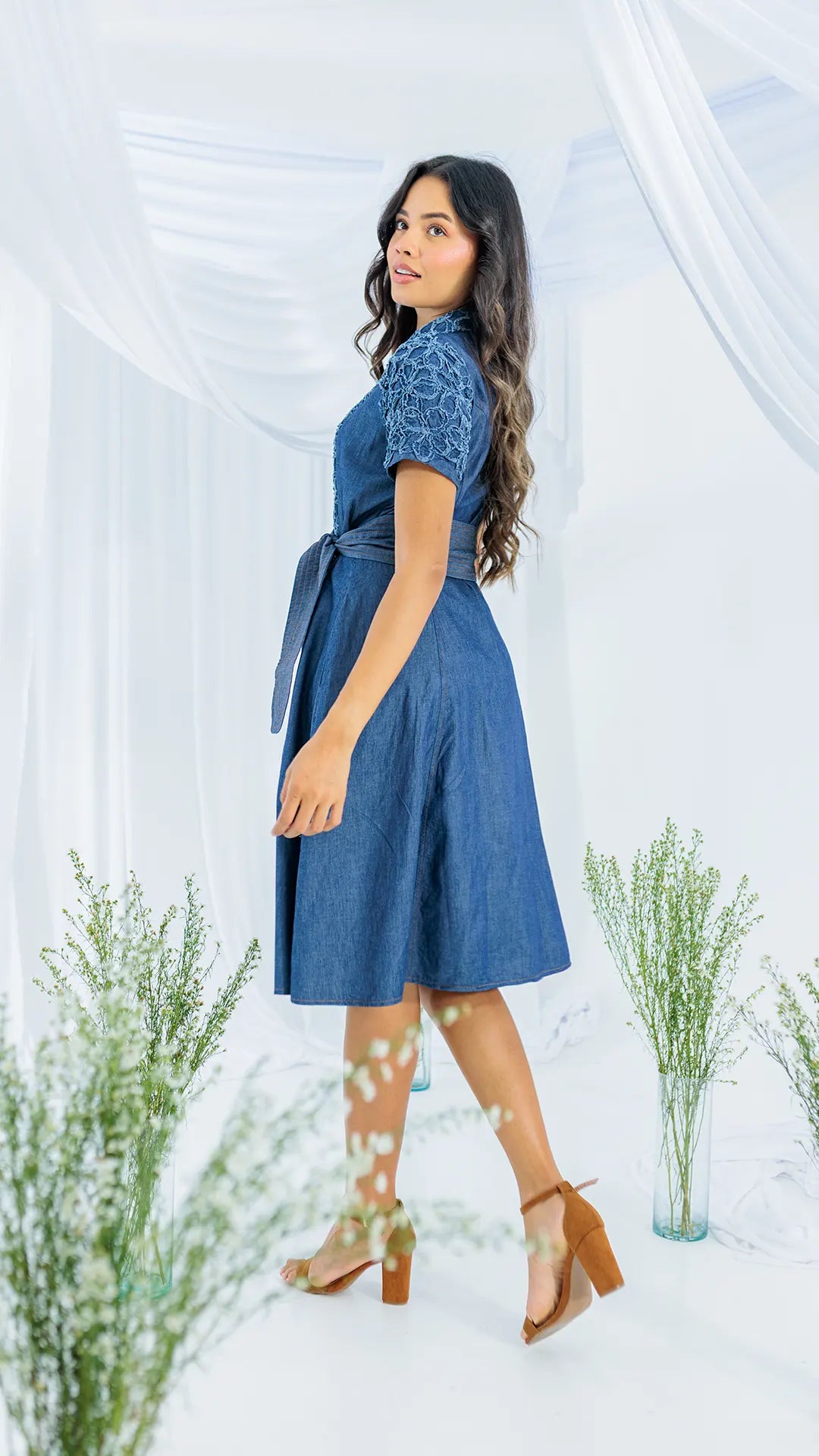 VESTIDO DAMA REBORDADO- 023958
