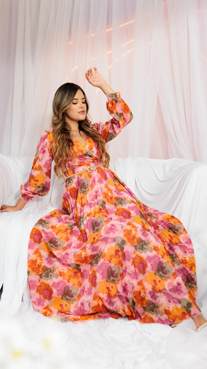 VESTIDO DAMA PLISADO- 023961