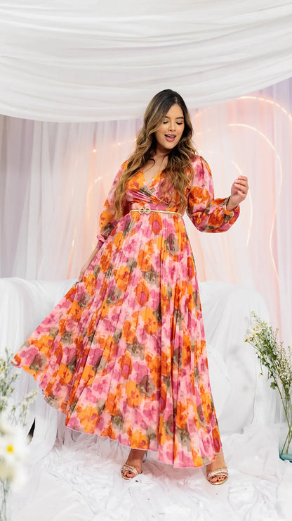VESTIDO DAMA PLISADO- 023961