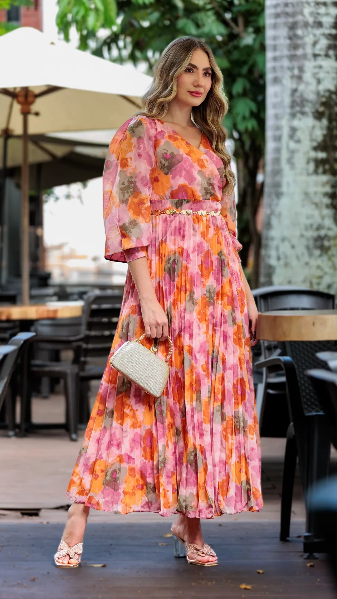 VESTIDO DAMA PLISADO- 023961