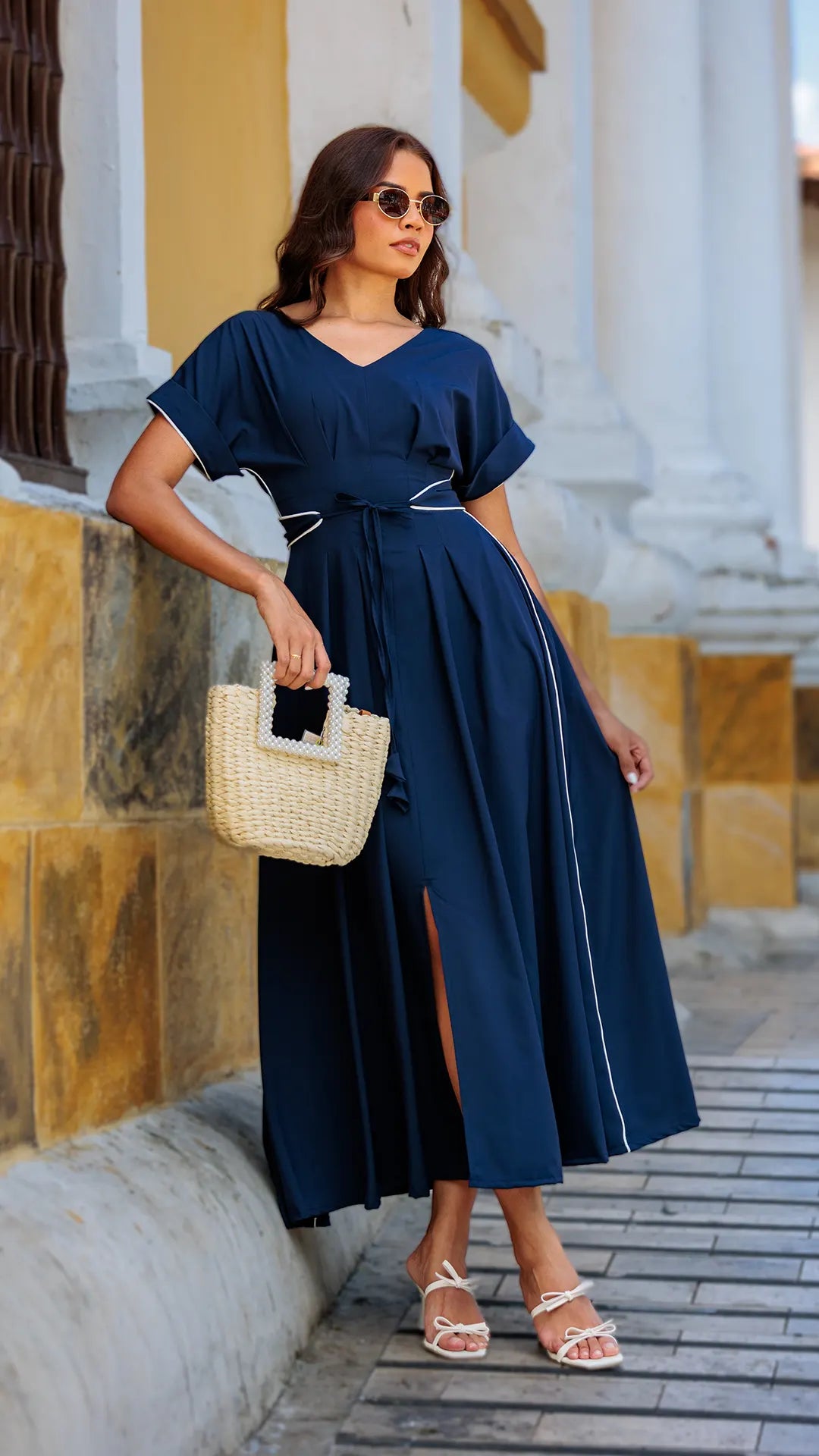 VESTIDO DAMA PLIEGUES- 023976