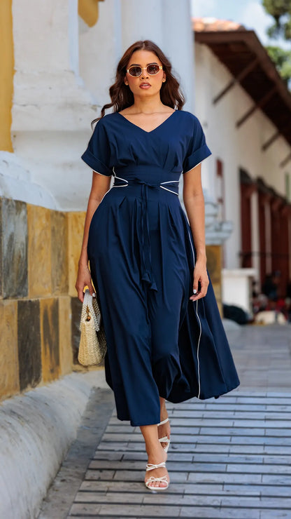 VESTIDO DAMA PLIEGUES- 023976