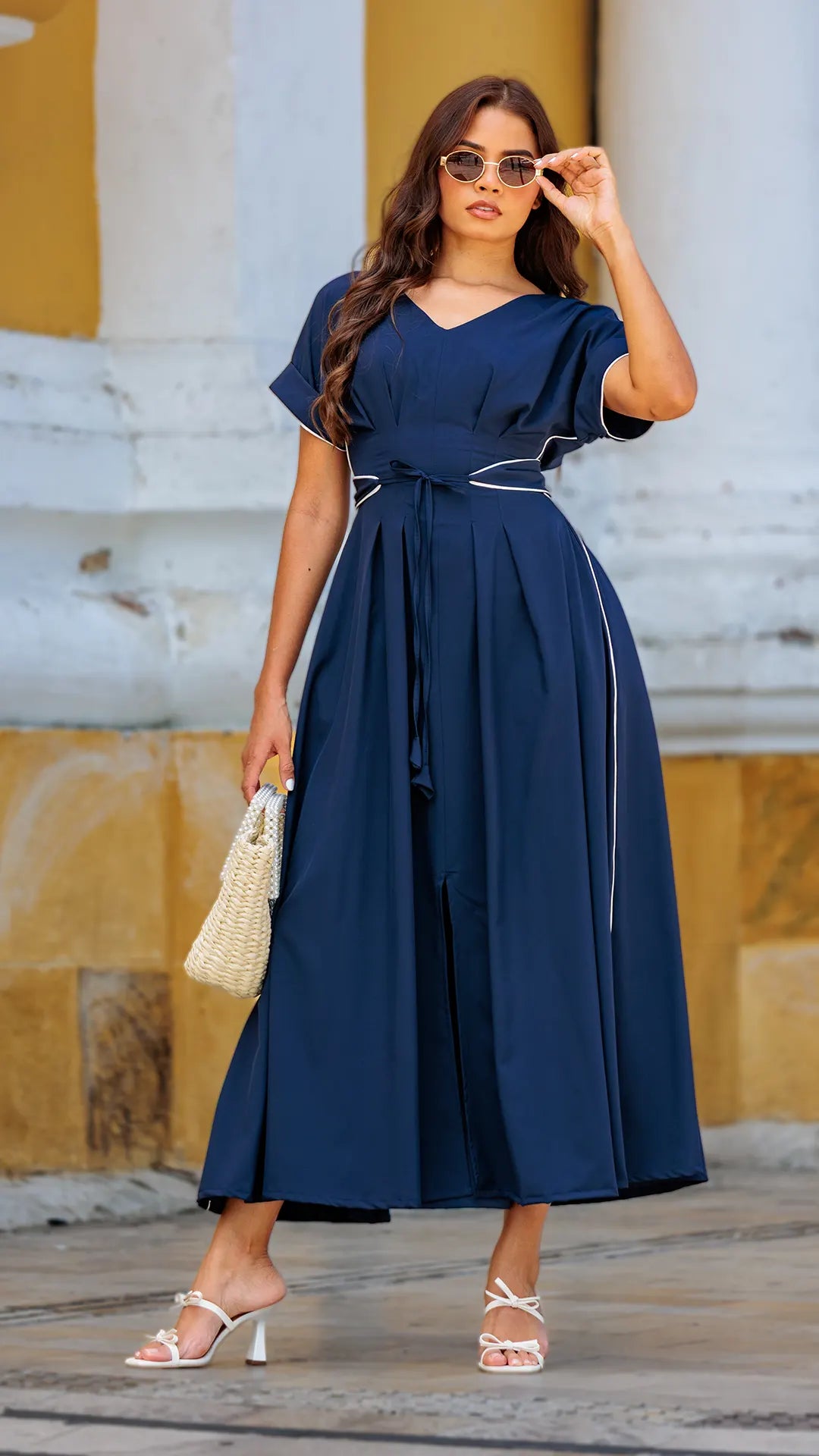 VESTIDO DAMA PLIEGUES- 023976